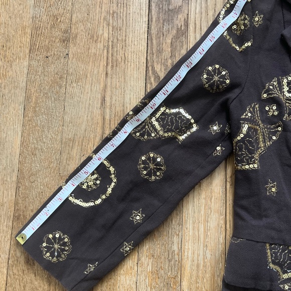 Sugar Lips Women’s Brown/Gold Embellished Jacket - Picture 4 of 8